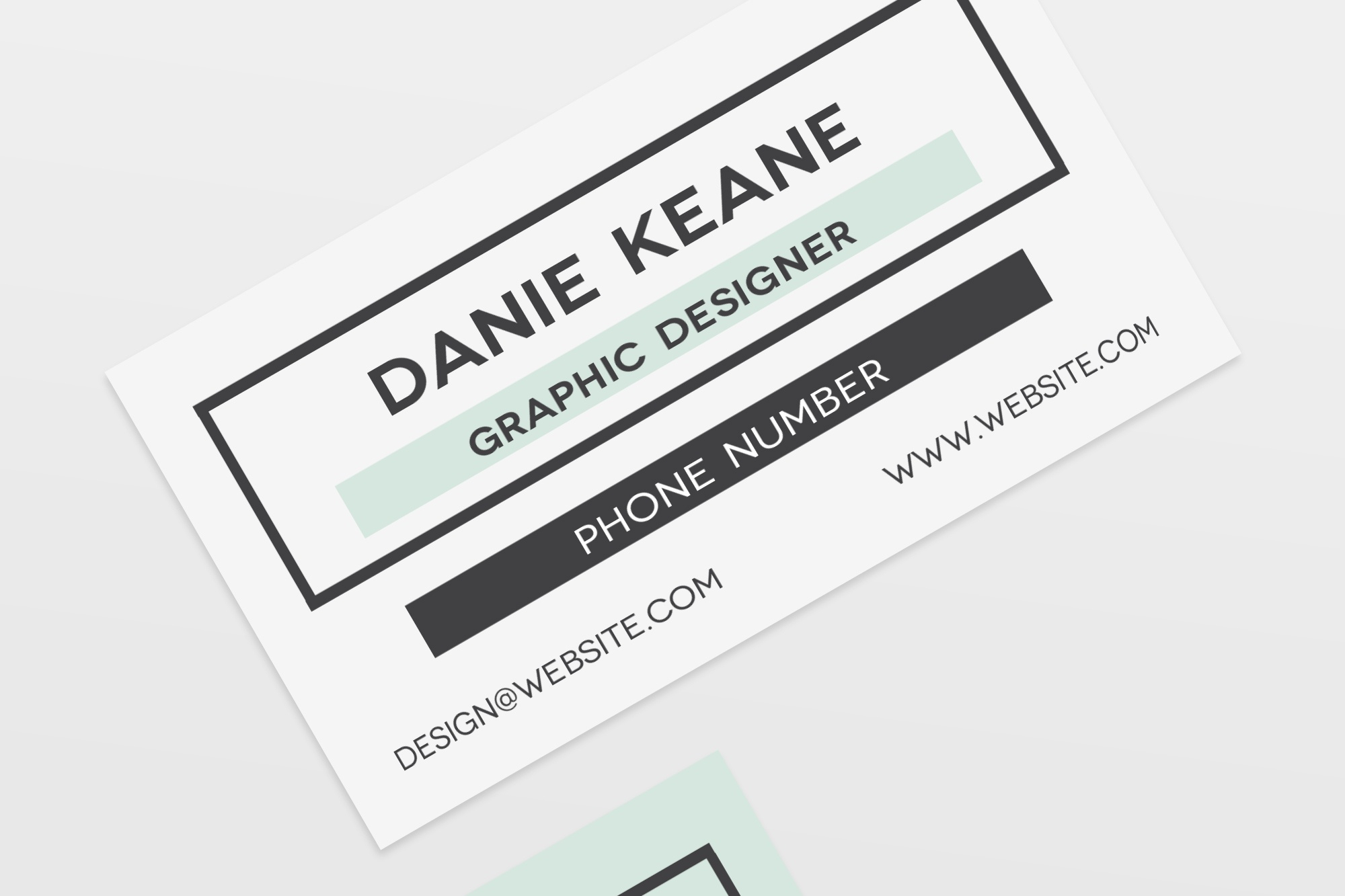 Free Graphic Designer Business Card Template – Flat Designs Regarding Microsoft Office Business Card Template