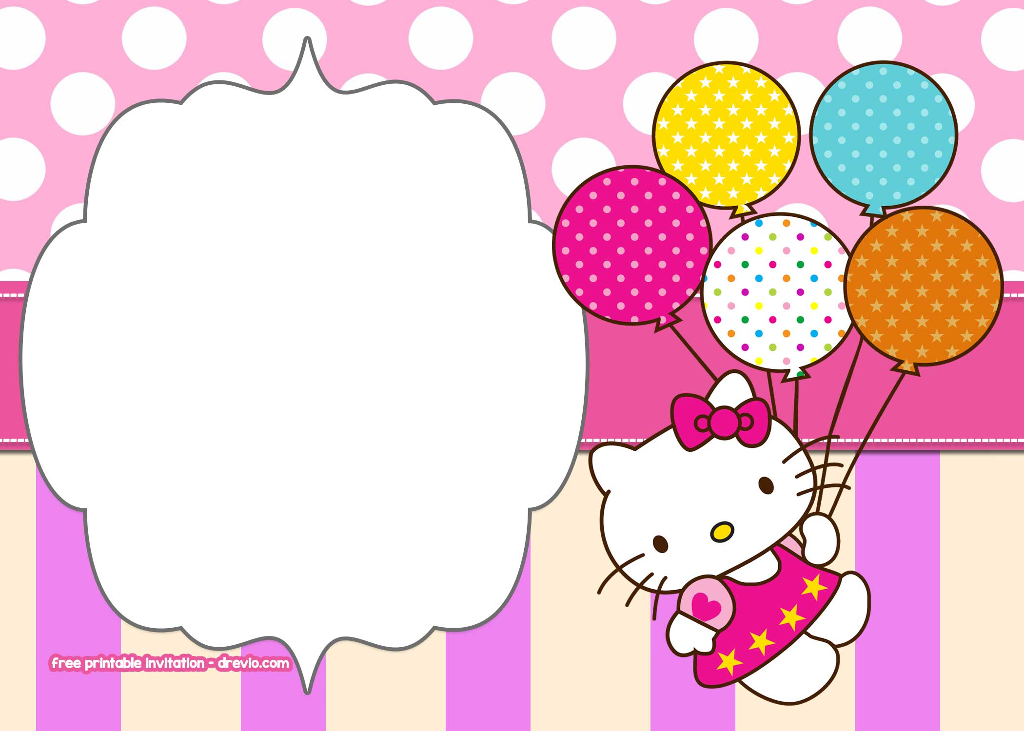 Free Hello Kitty Birthday Invitation Templates – Bagvania In Hello Kitty Birthday Card Template Free