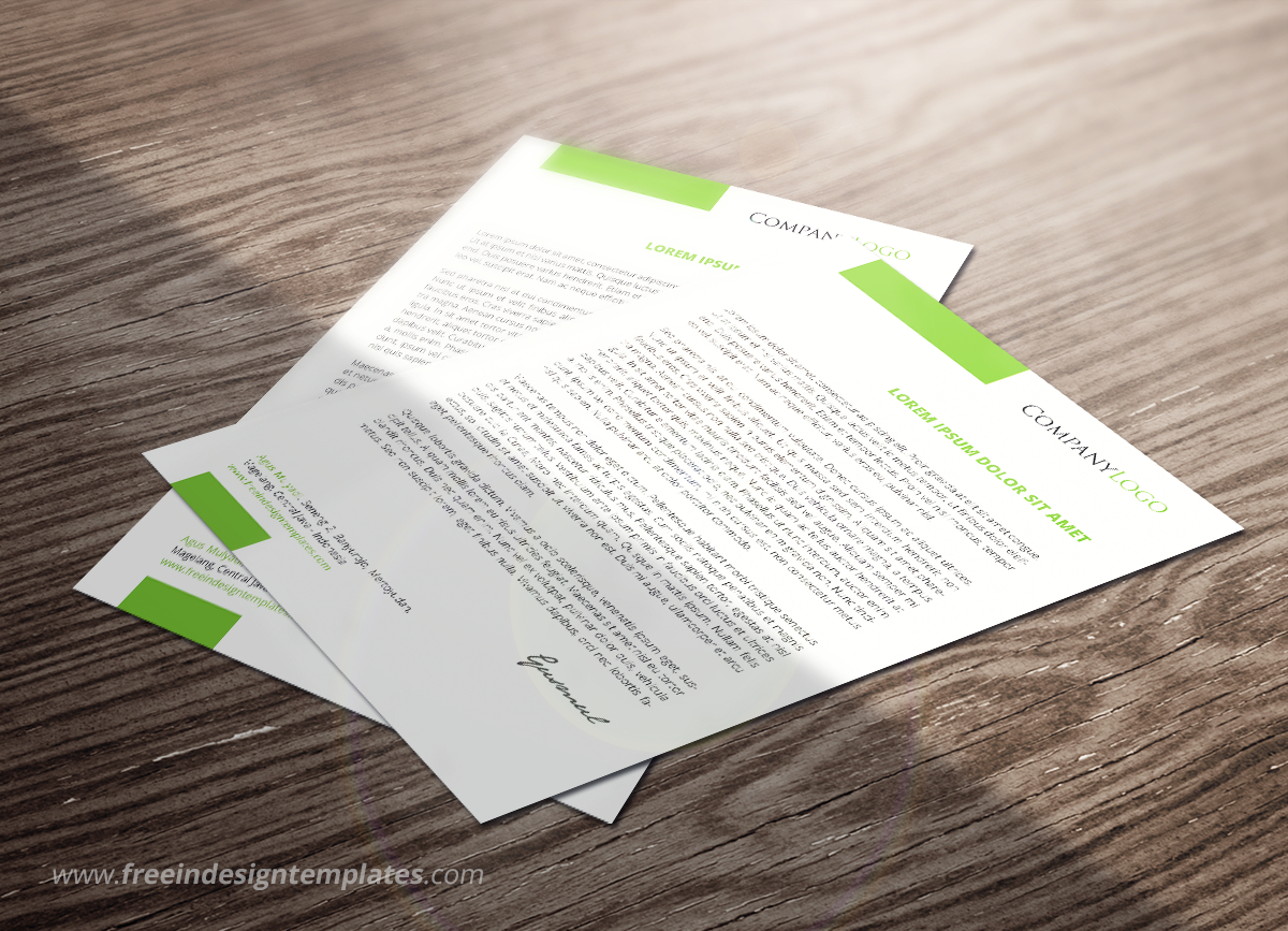 Free Indesign Letterhead Template #2 | Free Indesign For Letterhead Templates Indesign