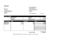 Free Invoice Templates For Word, Excel, Open Office intended for Microsoft Invoices Templates Free