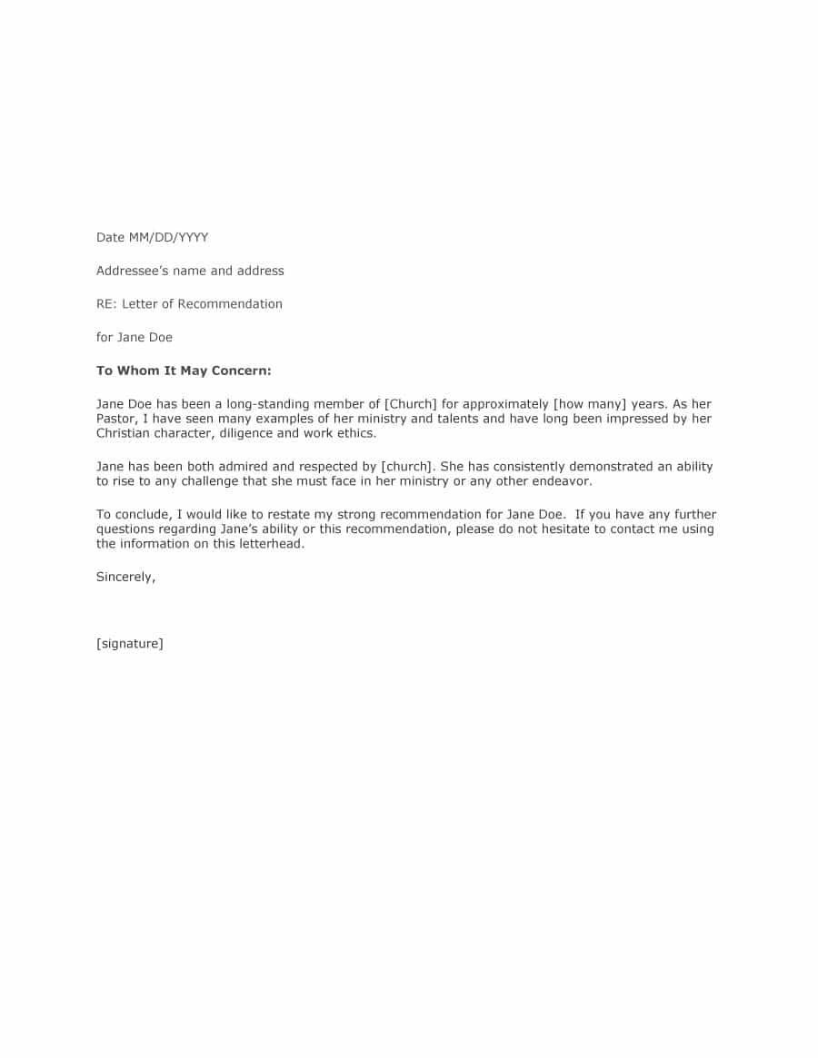 Free Letter Of Recommendation Examples – Firuse.rsd7 Intended For Letter Of Rec Template