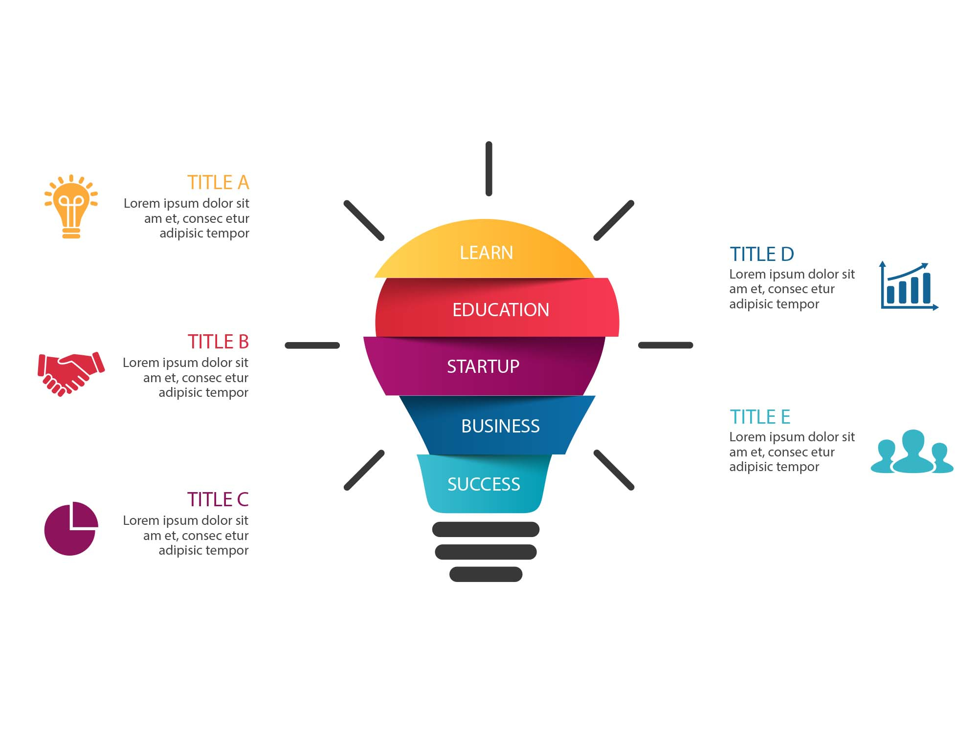 Free Light Bulb Infographic Template Pertaining To Infograph Template