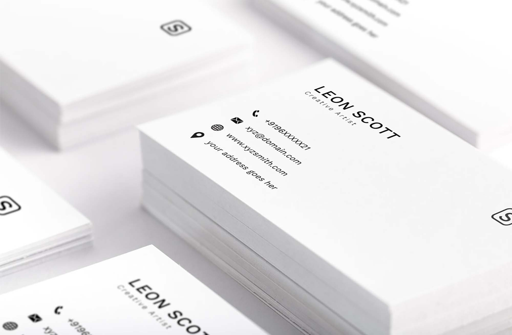 Free Minimal Elegant Business Card Template (Psd) Intended For Name Card Template Photoshop