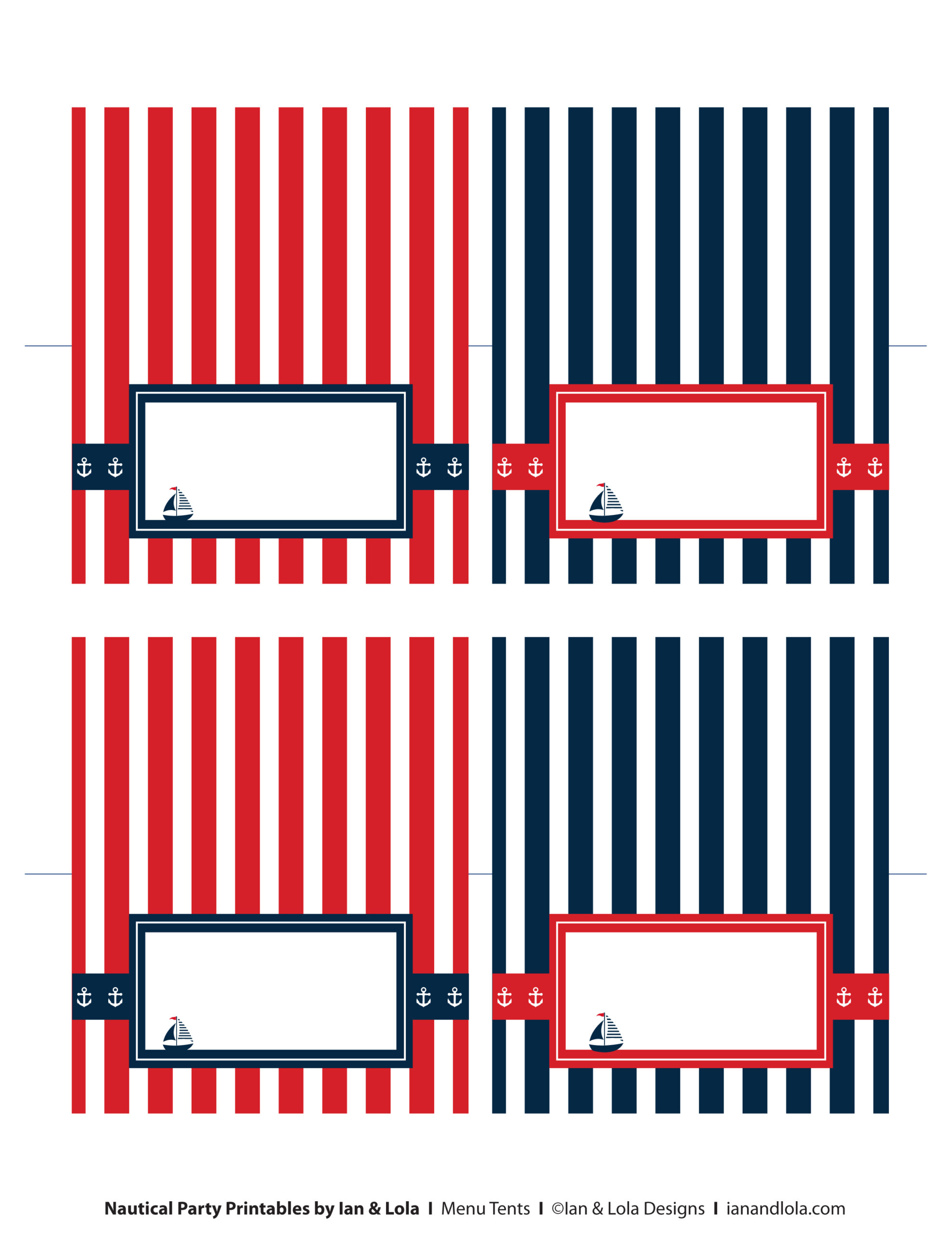 Free Nautical Party Printables From Ian & Lola Designs Regarding Nautical Banner Template