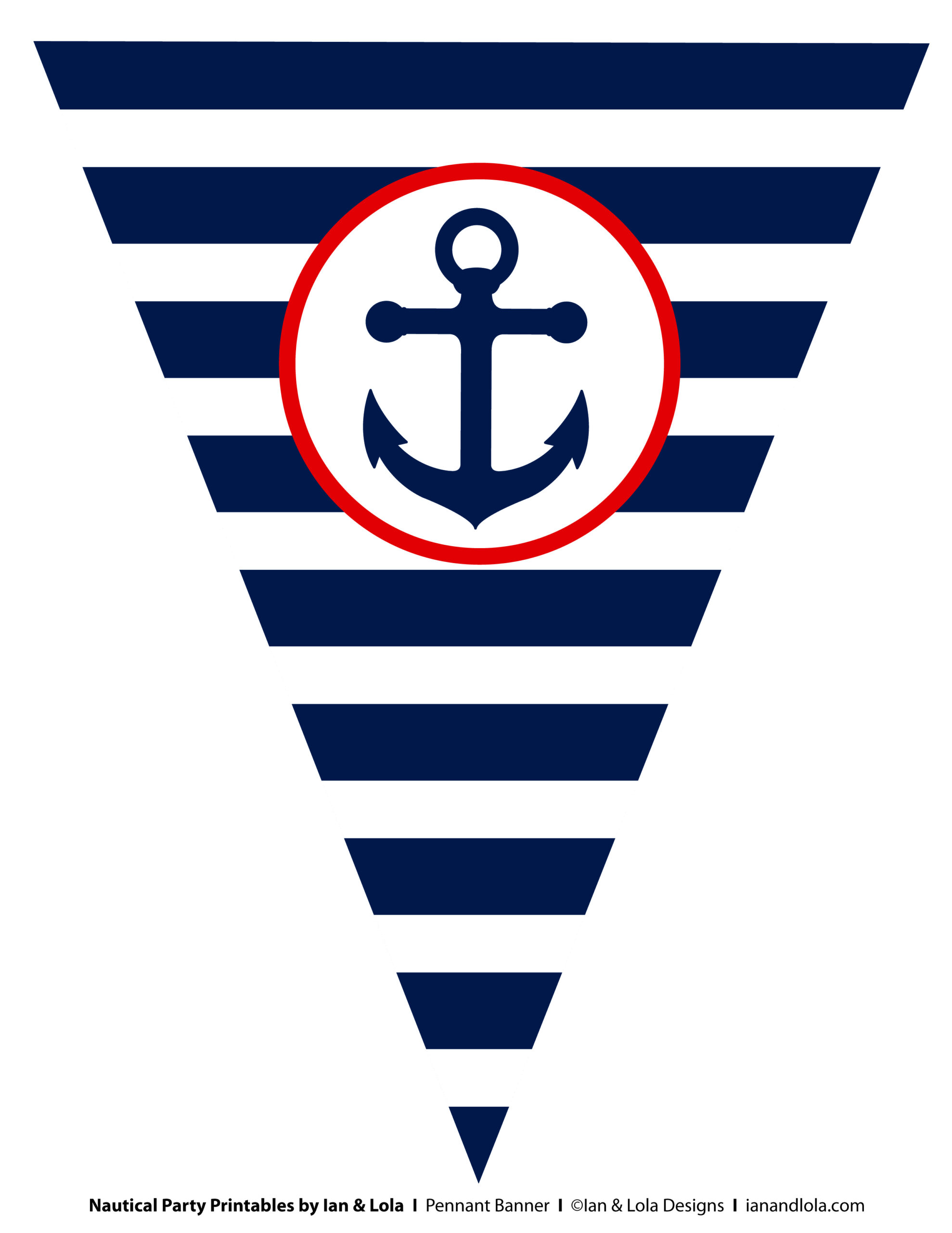 Free Nautical Party Printables From Ian & Lola Designs With Nautical Banner Template