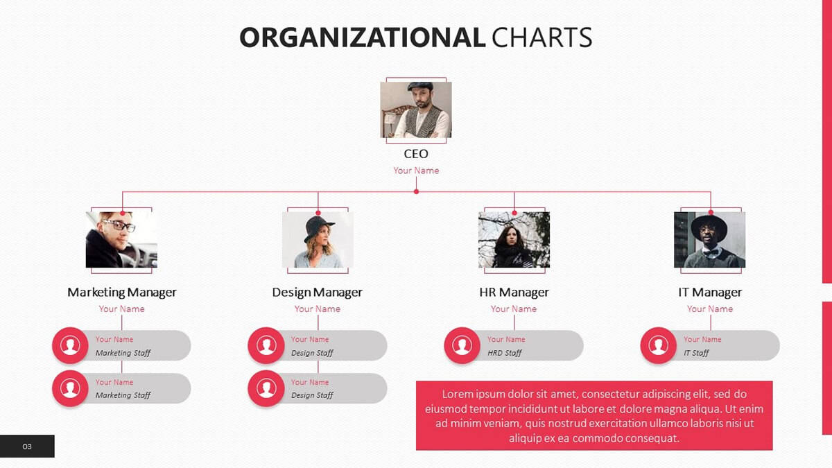 Free Organizational Chart Templates For Powerpoint | Present Pertaining To Microsoft Powerpoint Org Chart Template