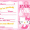 Free Printable Hello Kitty Birthday Invitation Wording Within Hello Kitty Birthday Card Template Free