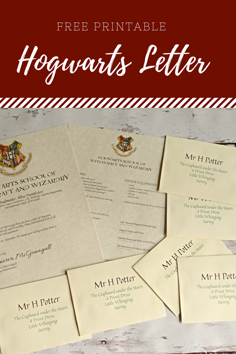 Free Printable Hogwarts Letter – Housewife Eclectic Pertaining To Harry Potter Acceptance Letter Template