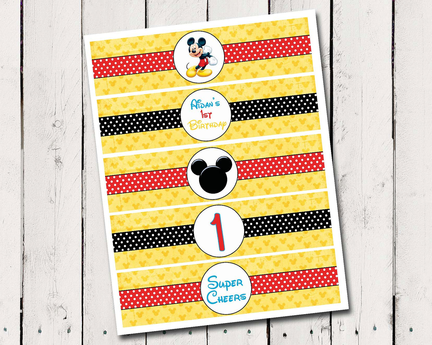Free Printable Mickey Mouse Clubhouse Bottle Labels Throughout Minnie Mouse Water Bottle Labels Template
