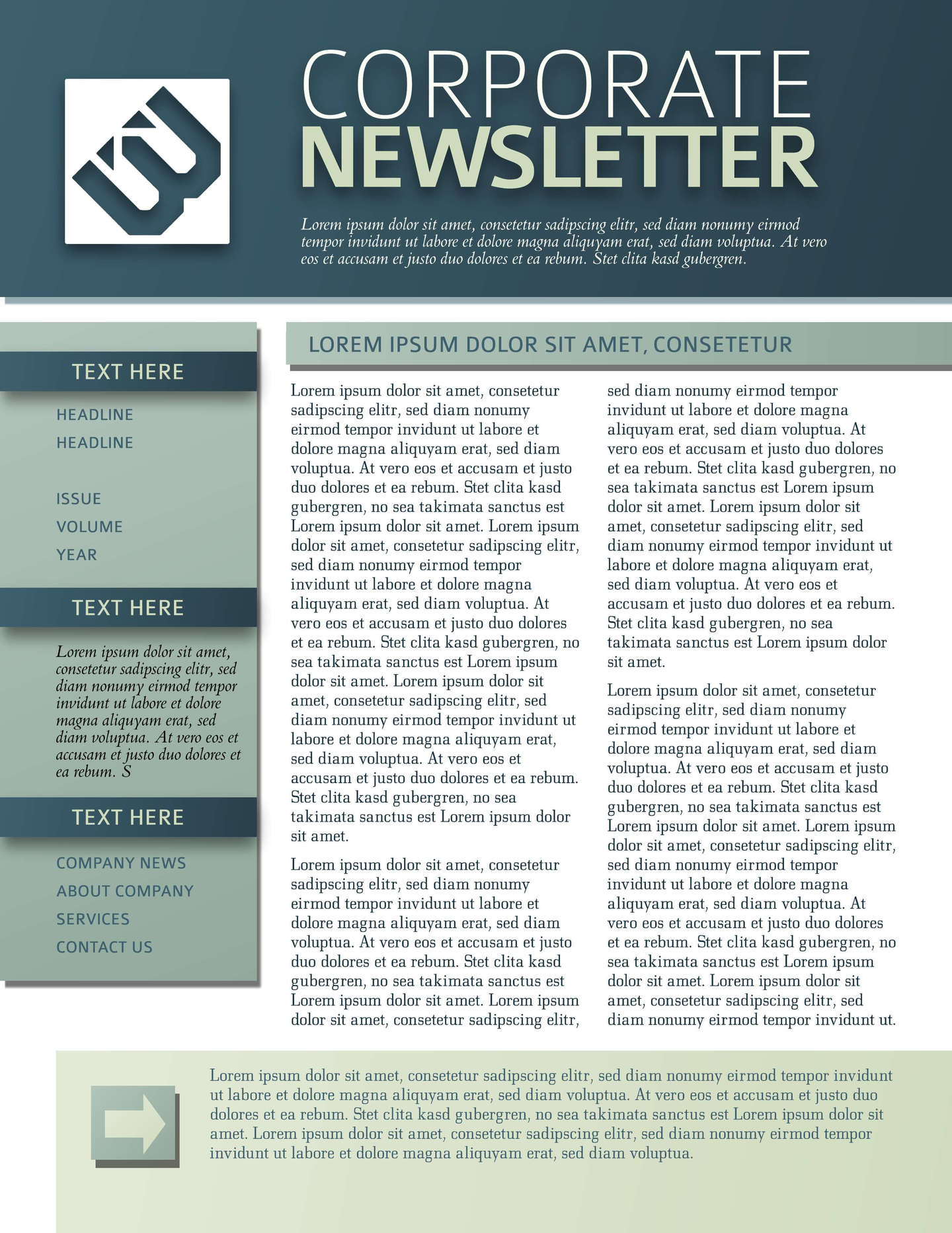 Free Printable Newsletter Templates & Examples | Lucidpress Throughout Newletter Templates