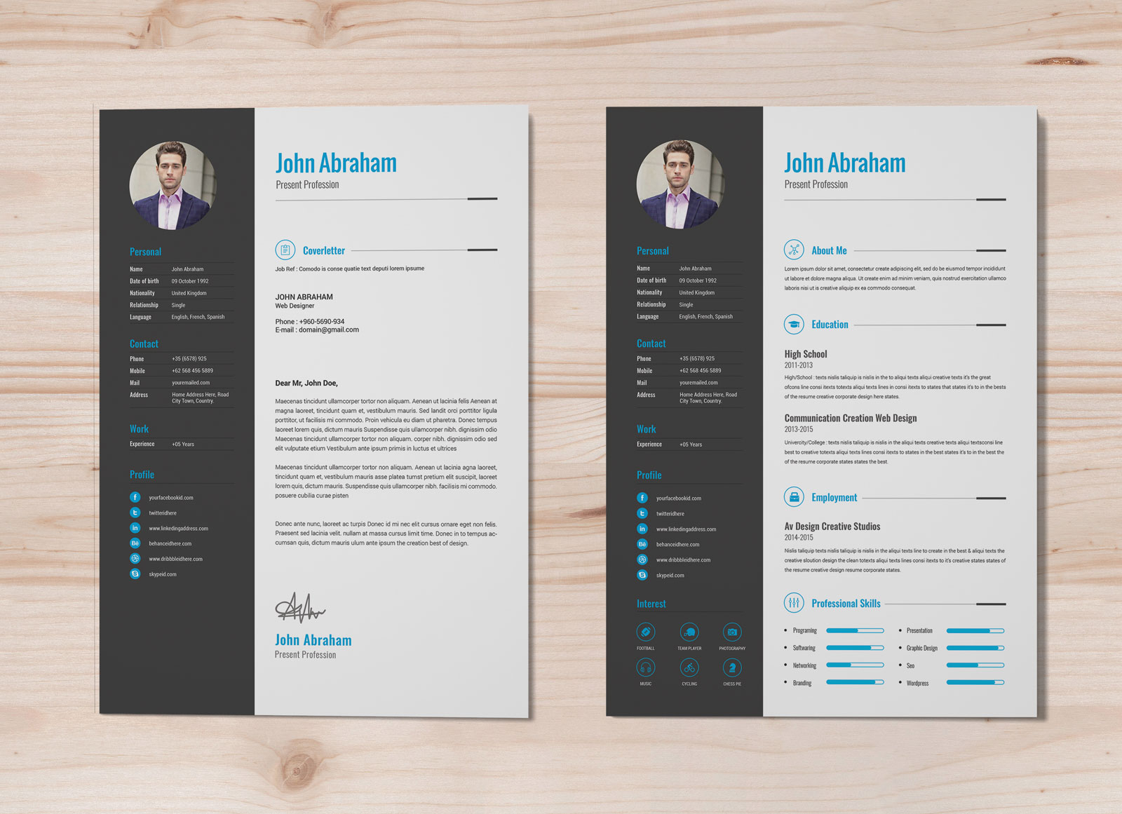 Free Professional Resume Template & Cover Design In Indd Intended For How To Create A Cv Template In Word