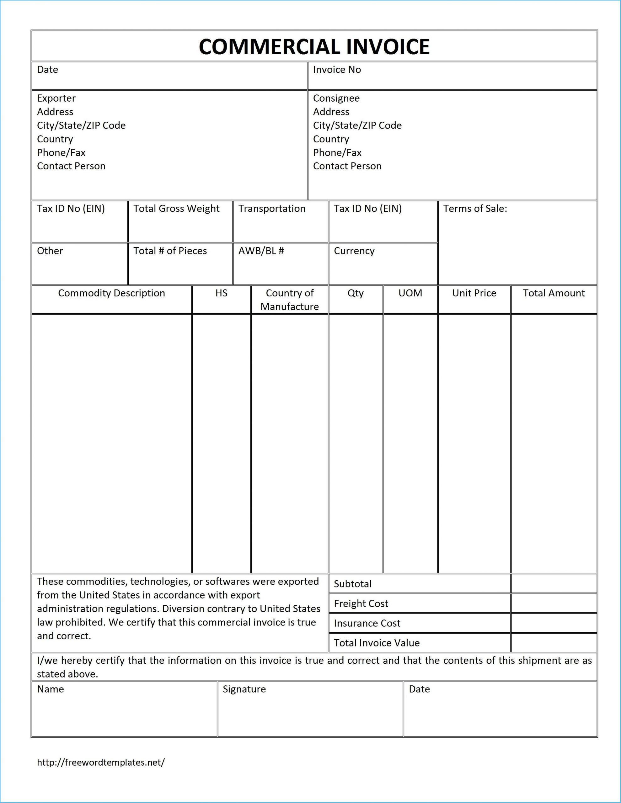 Free Sample Invoice Template Microsoft Word With Format Plus In Generic Invoice Template Word