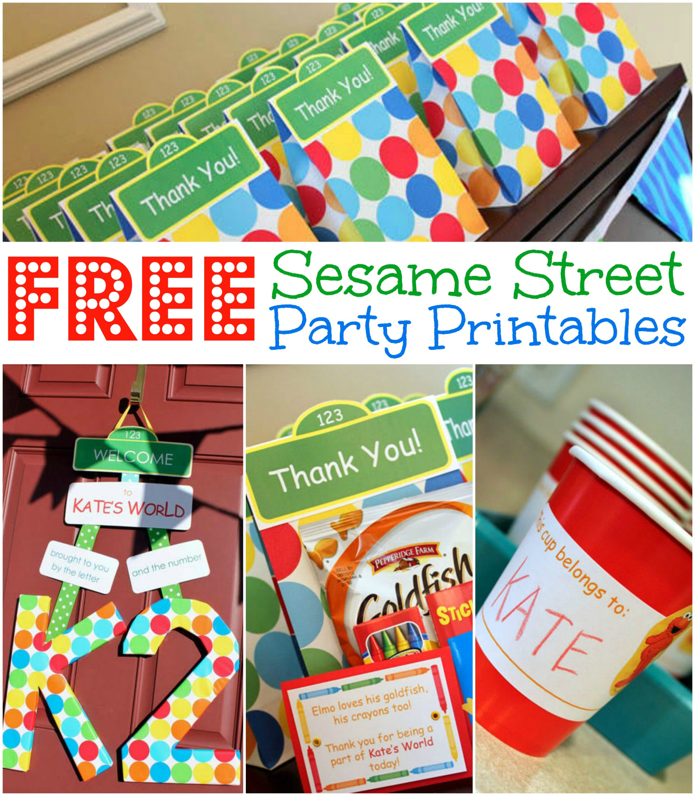 Free Sesame Street Birthday Party Printables Intended For Goodie Bag Label Template