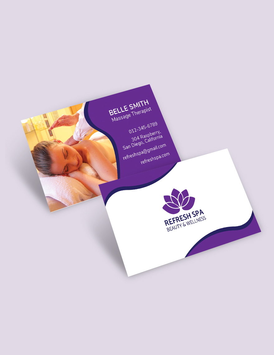 Free Spa Center Business Card Template – Free Templates With Regard To Massage Therapy Business Card Templates