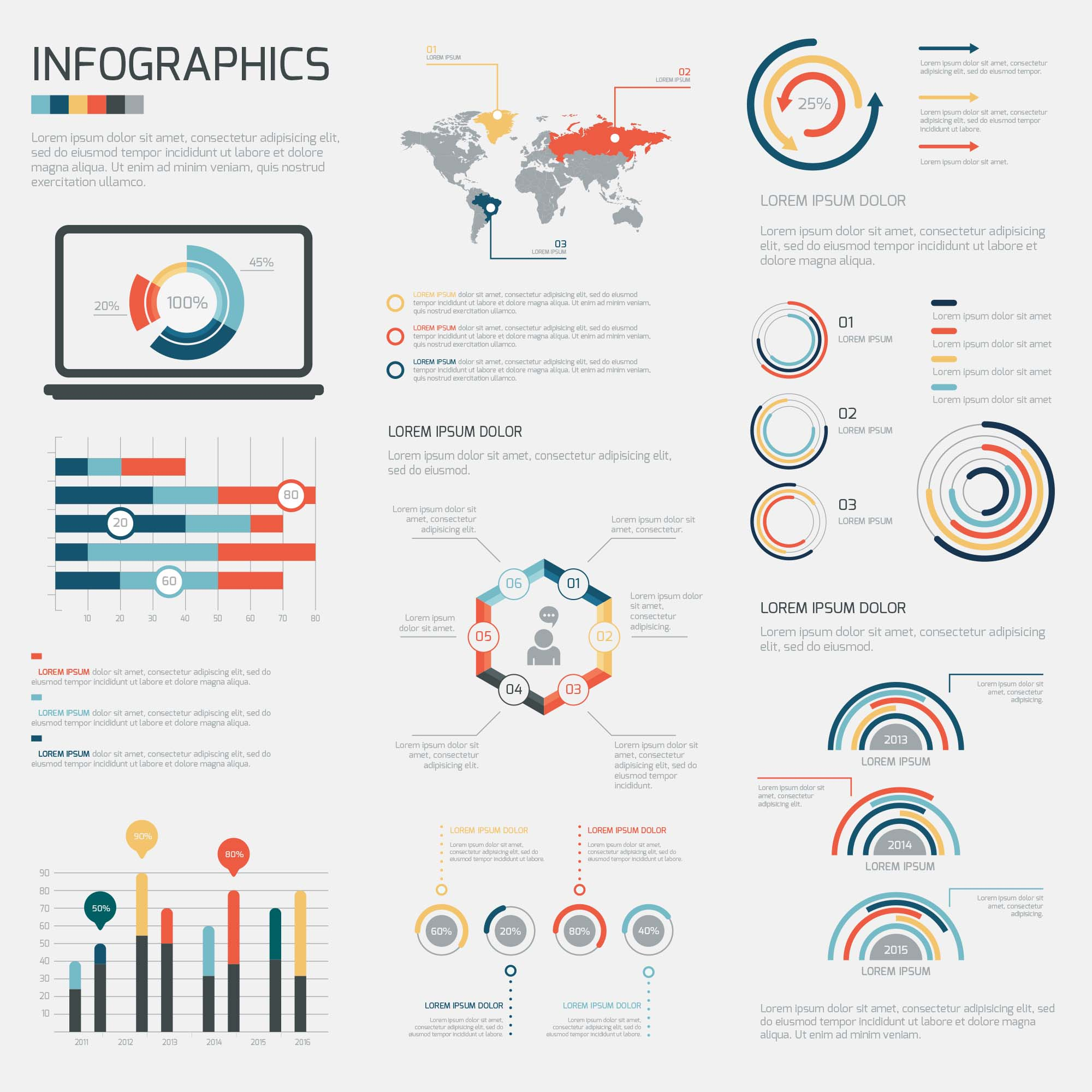 Free Vector Infographic Templates (Ai) Intended For Infographic Illustrator Template