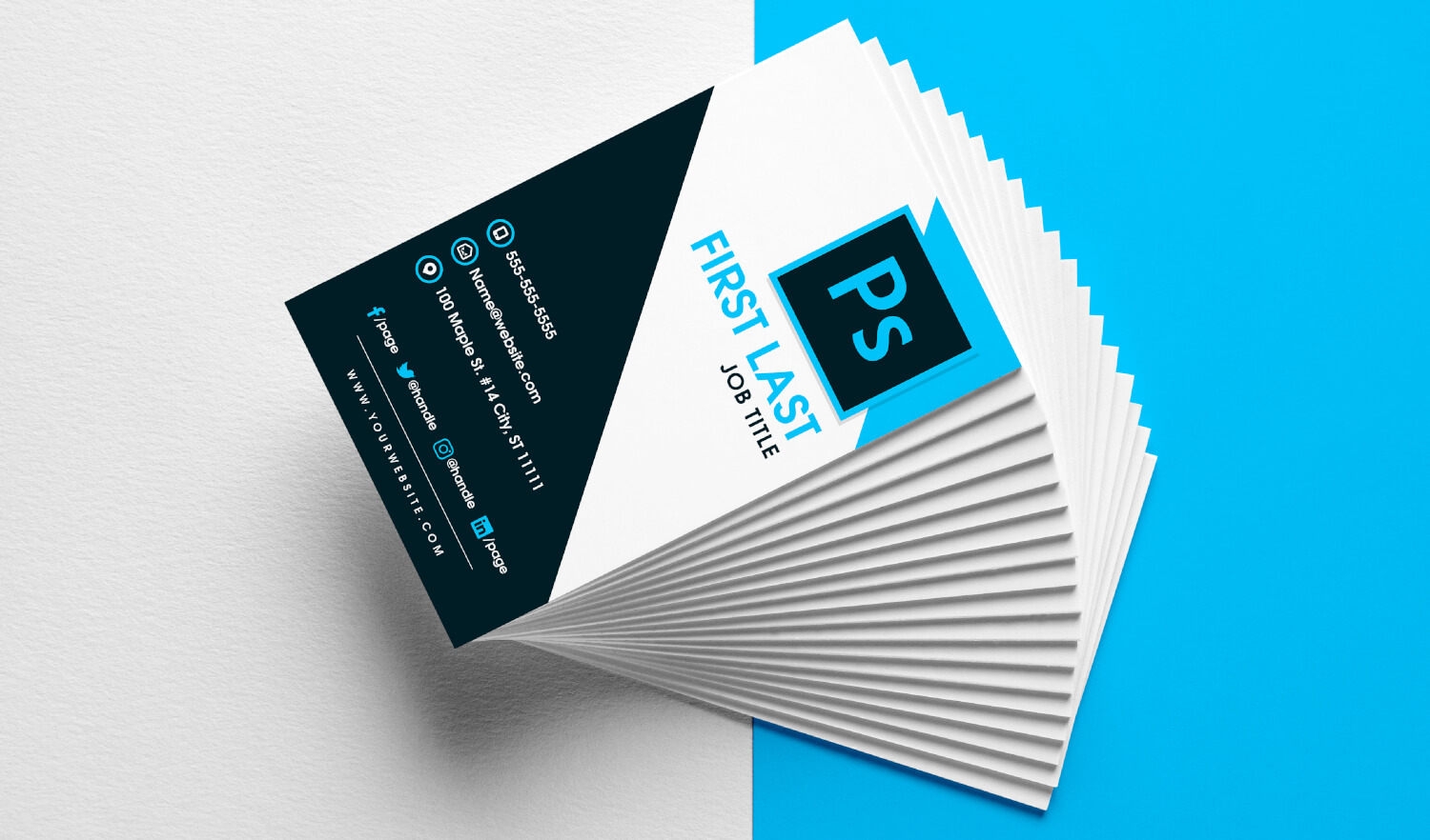 Free Vertical Business Card Template In Psd Format With Gimp Business Card Template