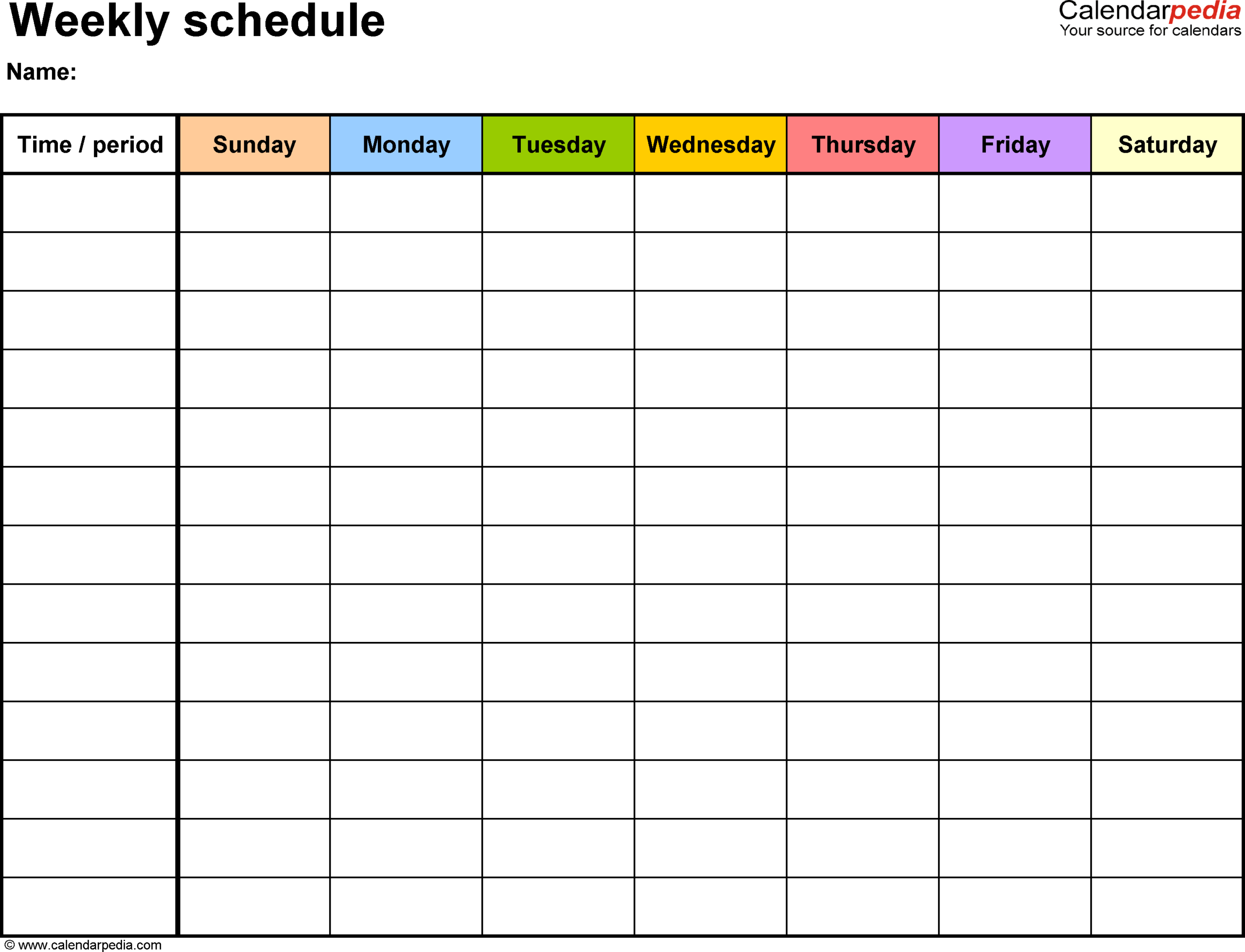 Free Weekly Schedule Templates For Excel – 18 Templates Inside Monthly Meeting Schedule Template