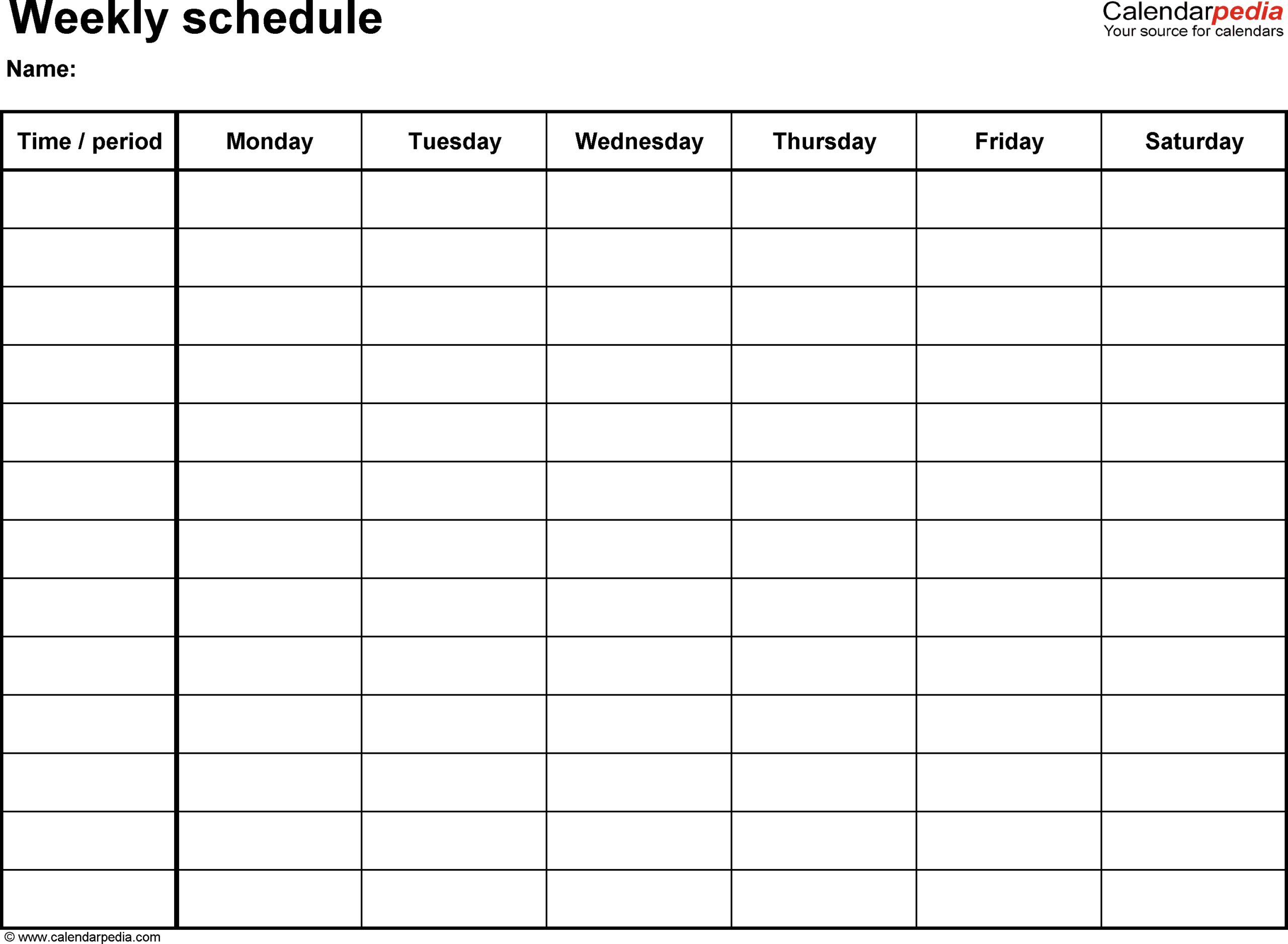 Free Weekly Schedule Templates For Excel – 18 Templates With Regard To Monthly Meeting Schedule Template