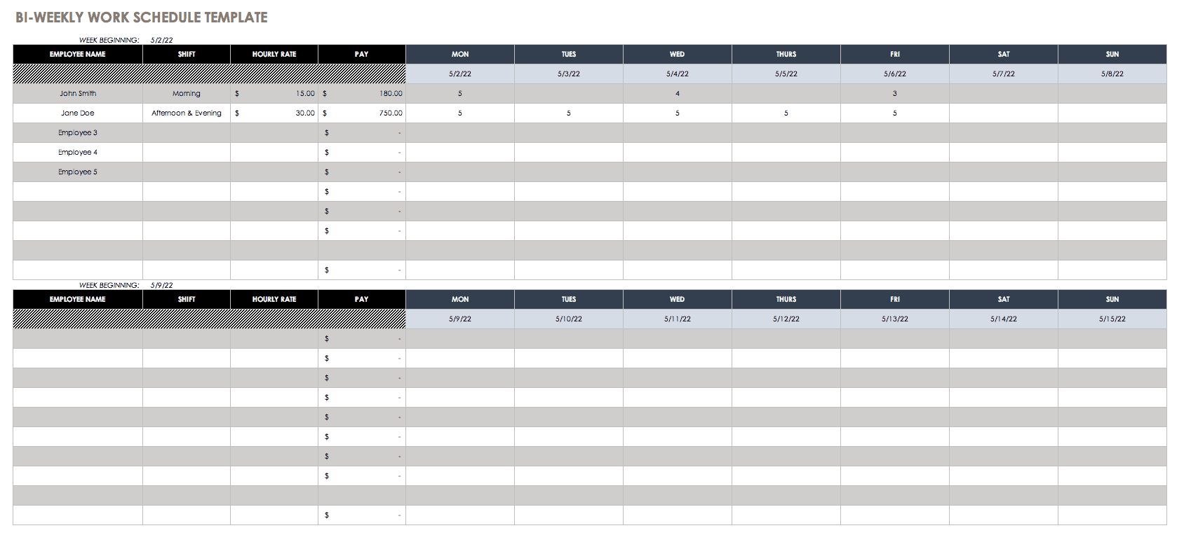 Free Weekly Schedule Templates For Excel - Smartsheet For Monthly Meeting Schedule Template