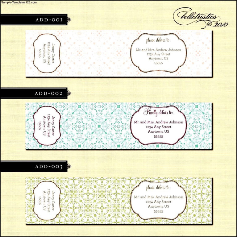 Mailing Label Template Free Best Template Ideas