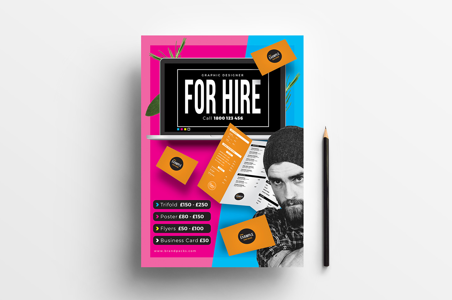 Freelancer For Hire Poster Template – Psd, Ai & Vector For Graphic Design Flyer Templates Free