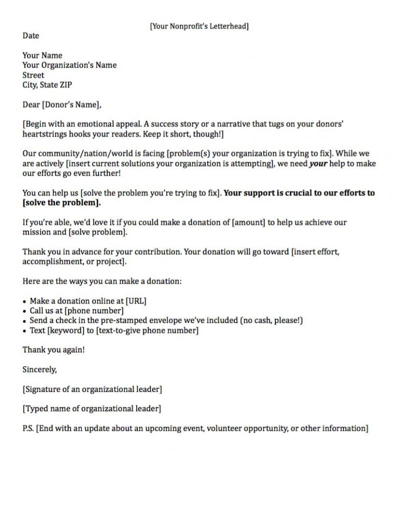 Fundraising Letter Template – Colona.rsd7 With How To Write A Donation Request Letter Template