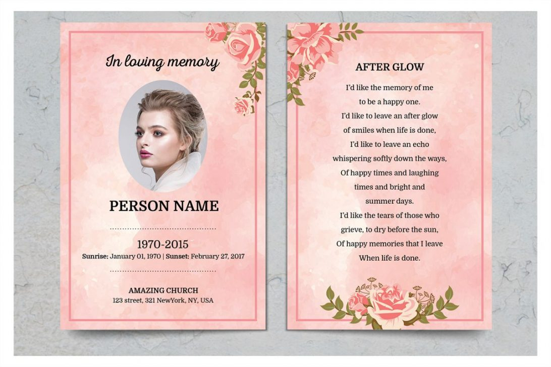Funeral Card Template Microsoft Word Templates Free Editable Regarding In Memory Cards Templates