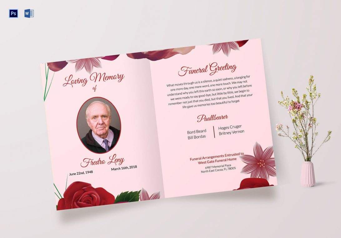 Funeral Program Template Word Download Prayer Card For Free With Regard To Memorial Card Template Word