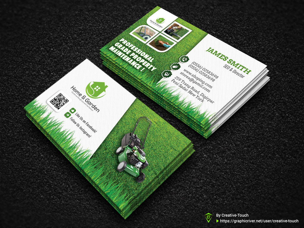 Garden Landscape Business Card Template | Download Here - Gr Pertaining To Landscaping Business Card Template