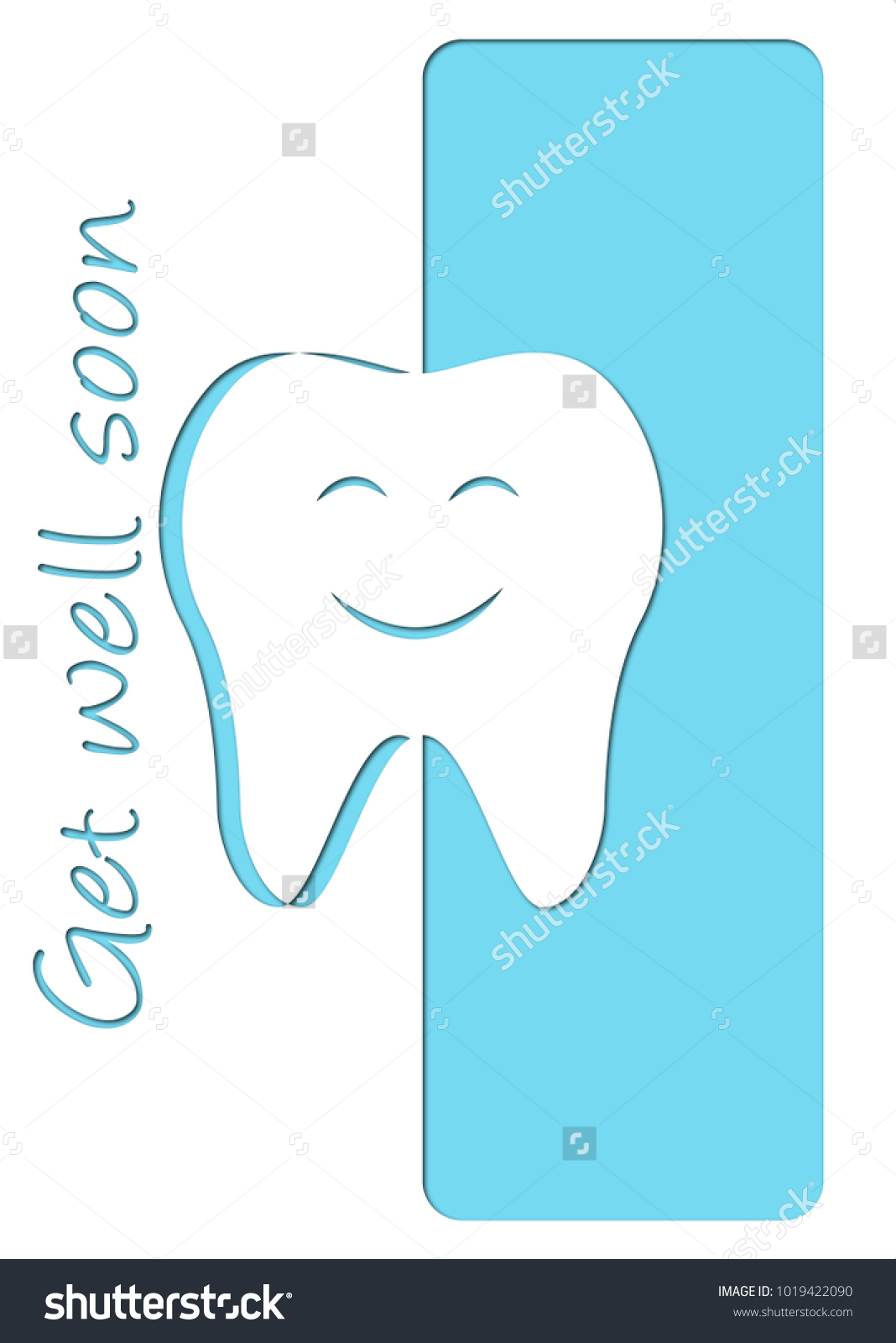 Get Well Soon After Dentist Card Stock Vector (Royalty Free Intended For Get Well Card Template