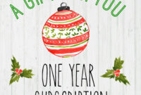 Gift A Magazine Subscription With Our Free Printable Cards within Magazine Subscription Gift Certificate Template