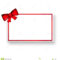 Gift Card Template With Ribbon And Red Bow Stock Vector For Gift Card Template Illustrator