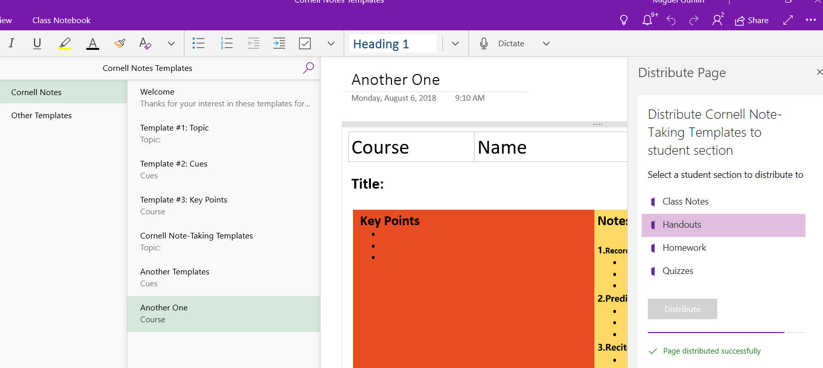 Go Digital With Cornell Note Taking And The Onenote App For Google Docs Cornell Notes Template