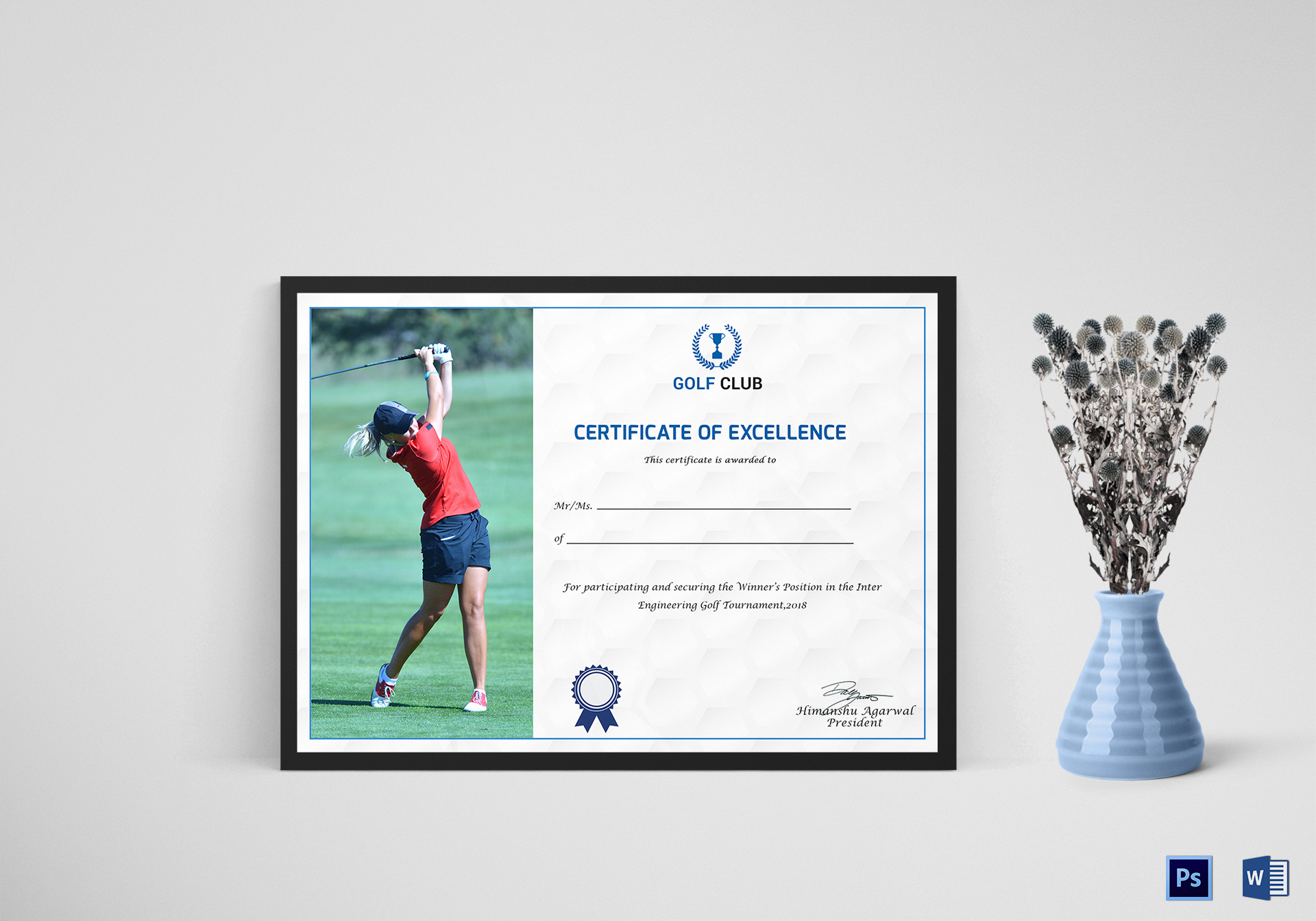 Golf Excellence Certificate Template Intended For Golf Certificate Templates For Word