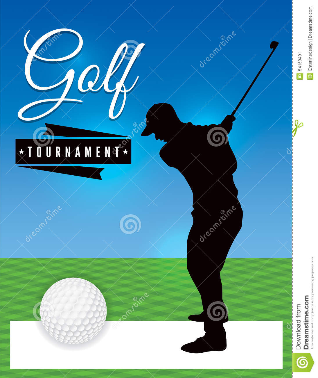 Golf Tournament Flyer Template Illustration Stock Pertaining To Golf Outing Flyer Template