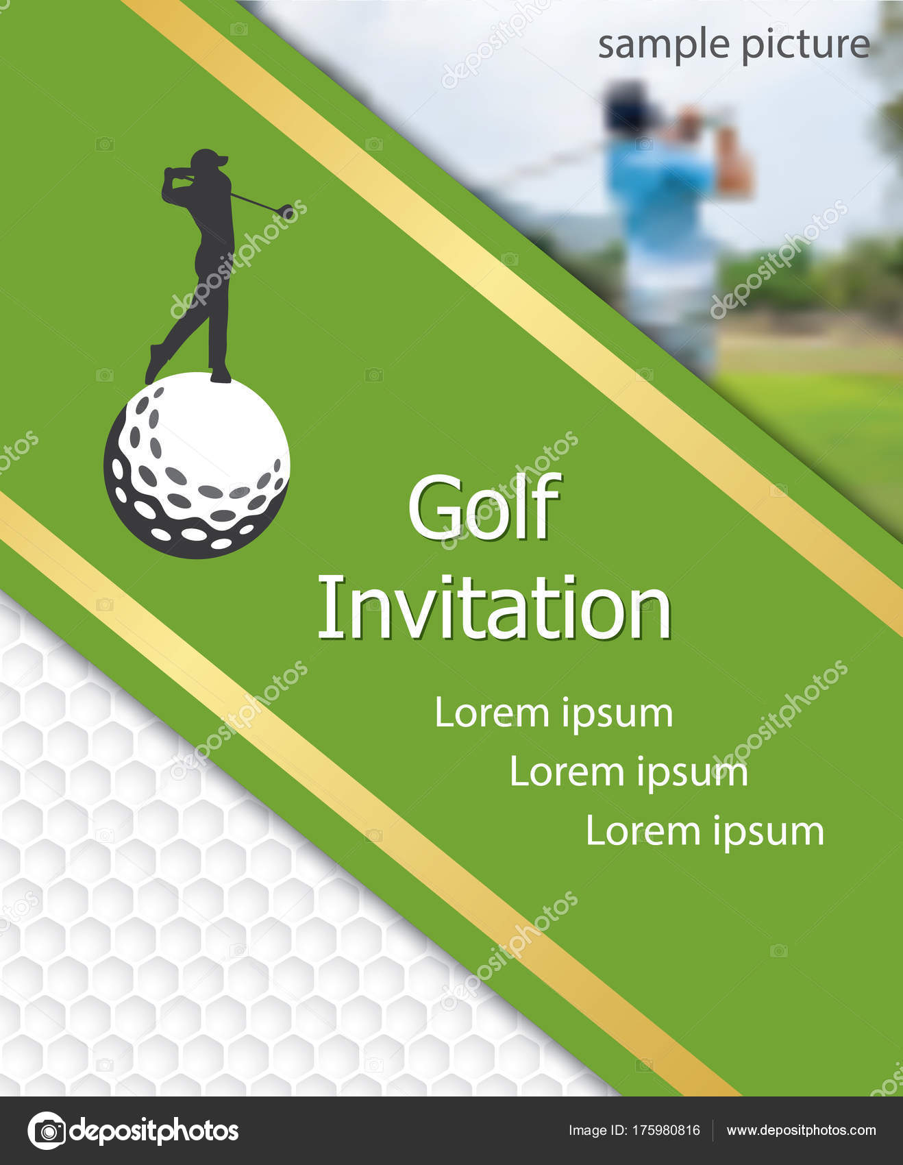 Golf Tournament Invitation Flyer Template Graphic Design Regarding Golf Outing Flyer Template