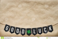 Good Luck Banner Lettering Stock Image. Image Of Craft with regard to Good Luck Banner Template