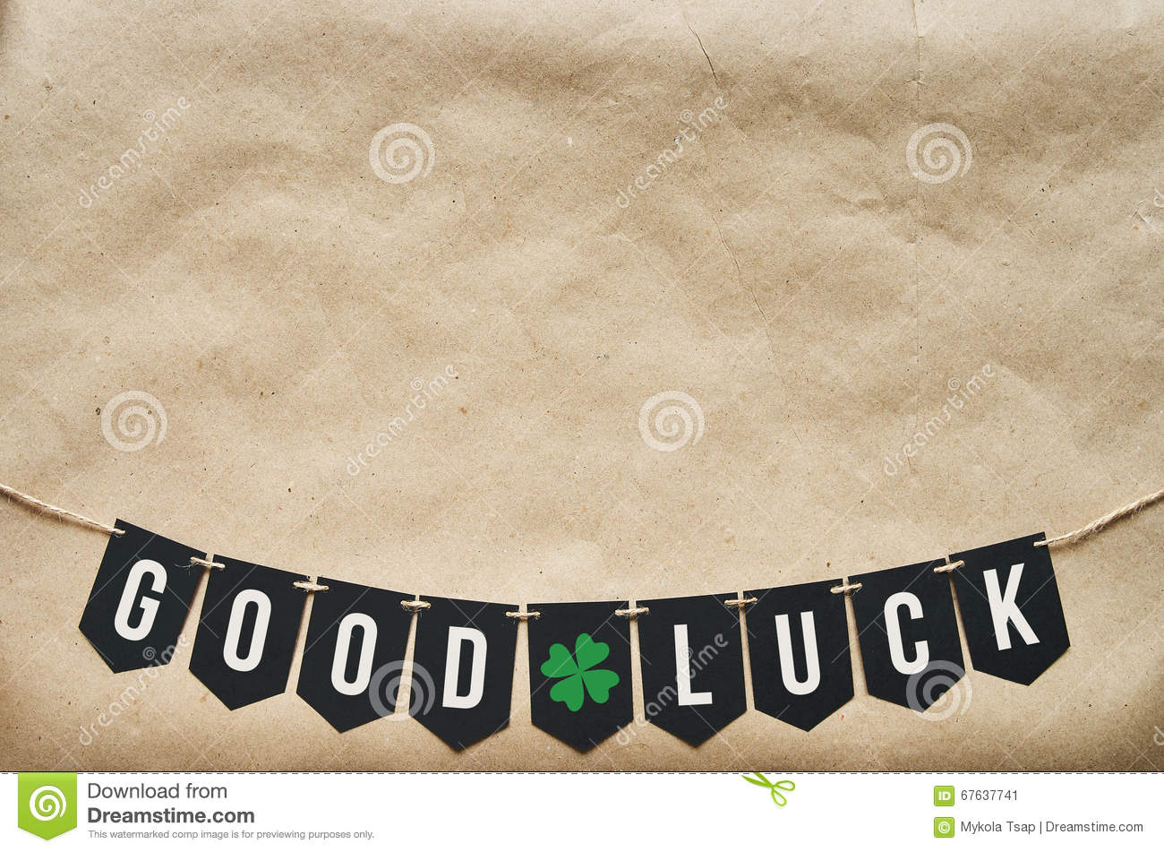 Good Luck Banner Lettering Stock Image. Image Of Craft With Regard To Good Luck Banner Template