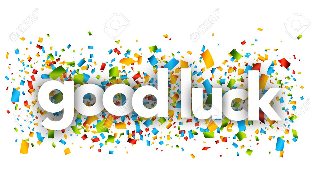 Good Luck Letters Vector Word Banner Sign For Good Luck Banner Template