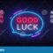 Good Luck Neon Text Vector. Good Luck Neon Sign, Design Pertaining To Good Luck Banner Template