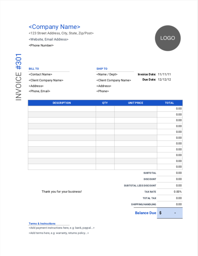 Google Docs Invoice Template | Docs & Sheets | Invoice Simple Inside Google Doc Invoice Template