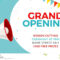 Grand Opening Flyer Banner Template. Marketing Business In Grand Opening Flyer Template Free