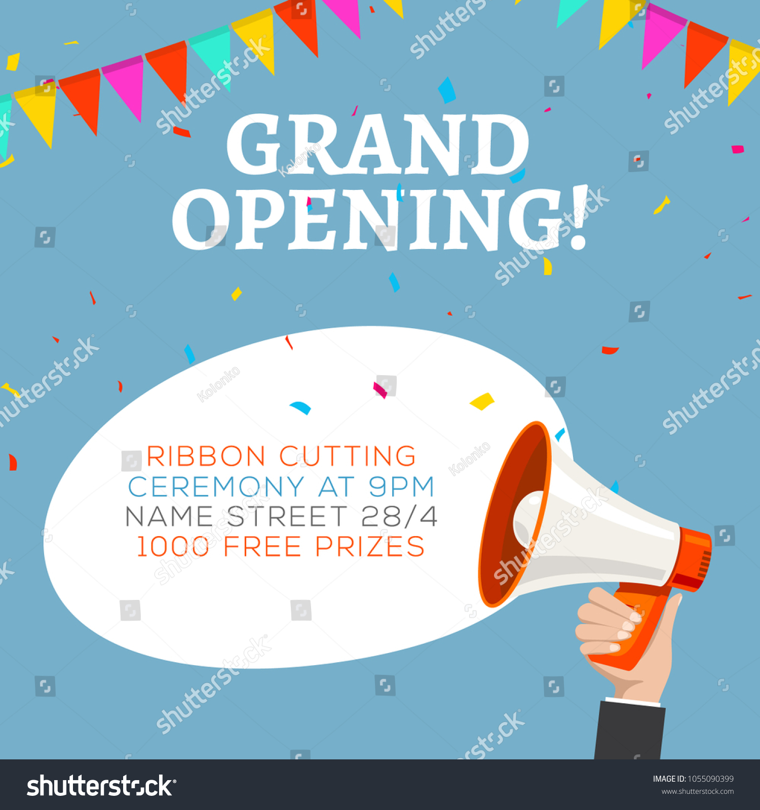 Grand Opening Flyer Banner Template Marketing Stock Vector With Regard To Grand Opening Flyer Template Free