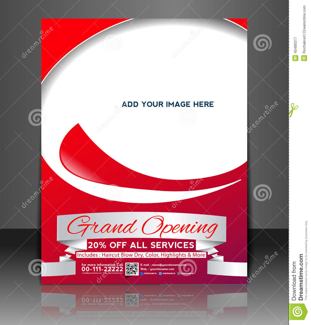 Grand Opening Flyer Design Stock Vector. Illustration Of In Now Open Flyer Template