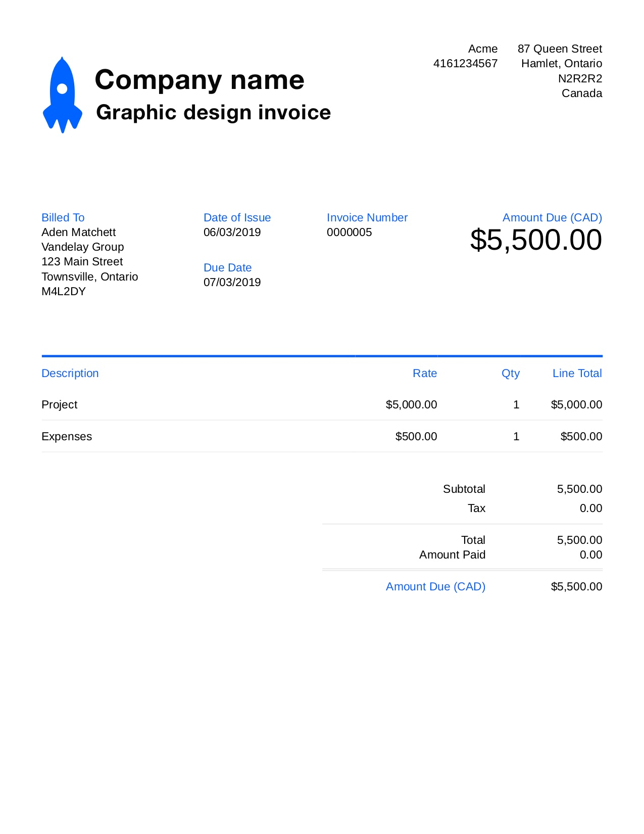 Graphic Design Invoice Template. Customize And Send In 90 Regarding Invoice Template For Designers