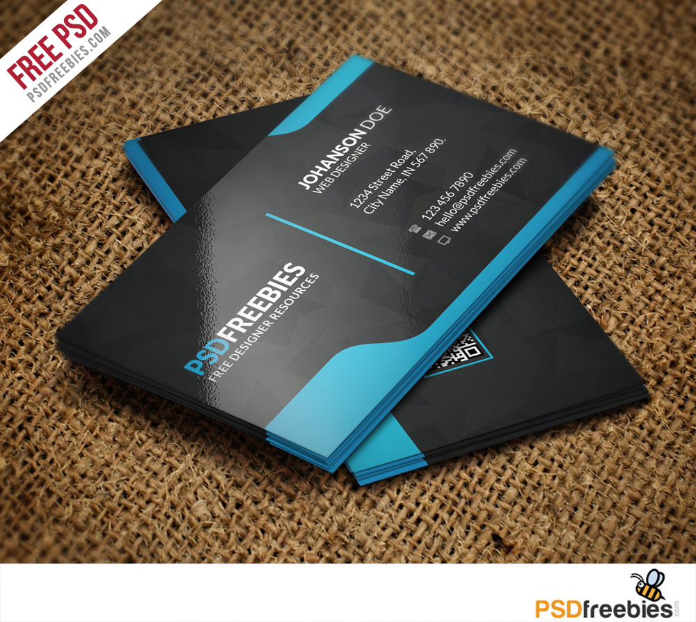 Graphic Designer Business Card Template Free Psd Inside Name Card Design Template Psd