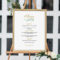 Greenery Wedding Menu Template, Printable Bar Menu Reception Intended For Menu Template For Pages