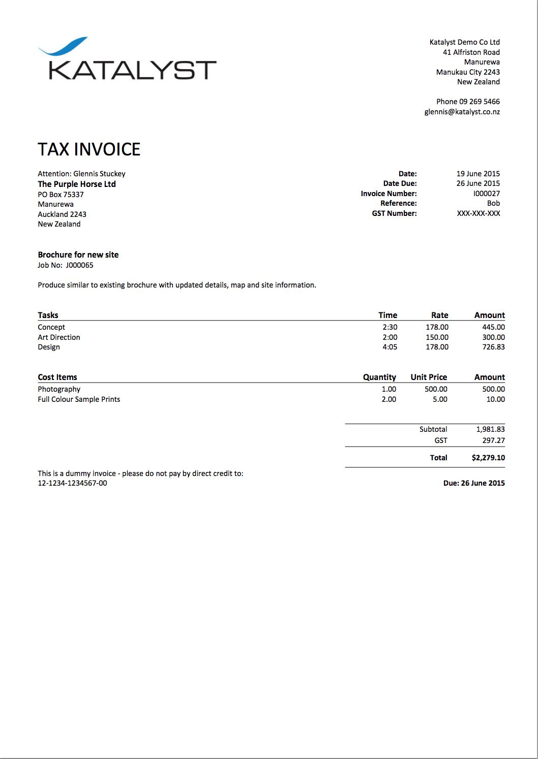 Gst Invoice Template Nz - Colona.rsd7 With Regard To Invoice Template New Zealand
