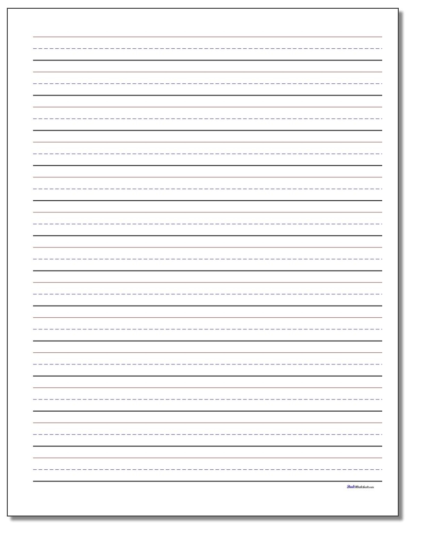 Handwriting Paper Throughout Letter Writing Template For First Grade