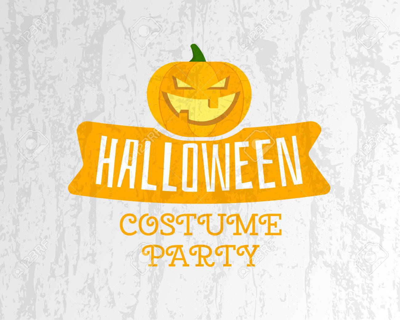 Happy Halloween Costume Party Flyer Template - Orange And White.. Throughout Halloween Costume Party Flyer Templates